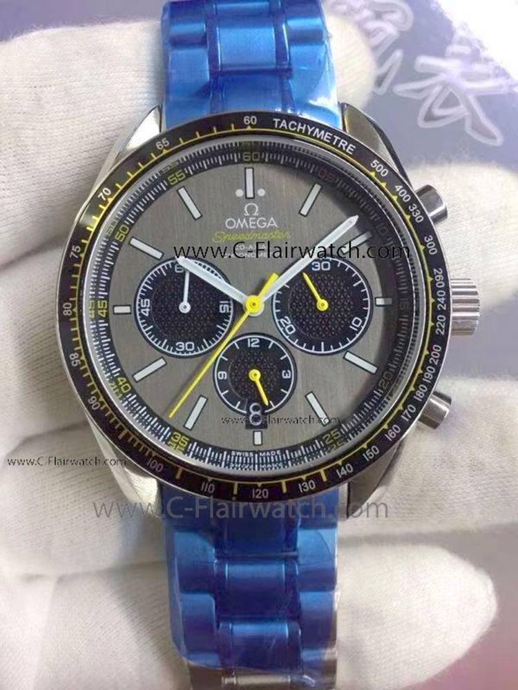 Replicas Omega Racing Stainless Steel Gray Dial Watch